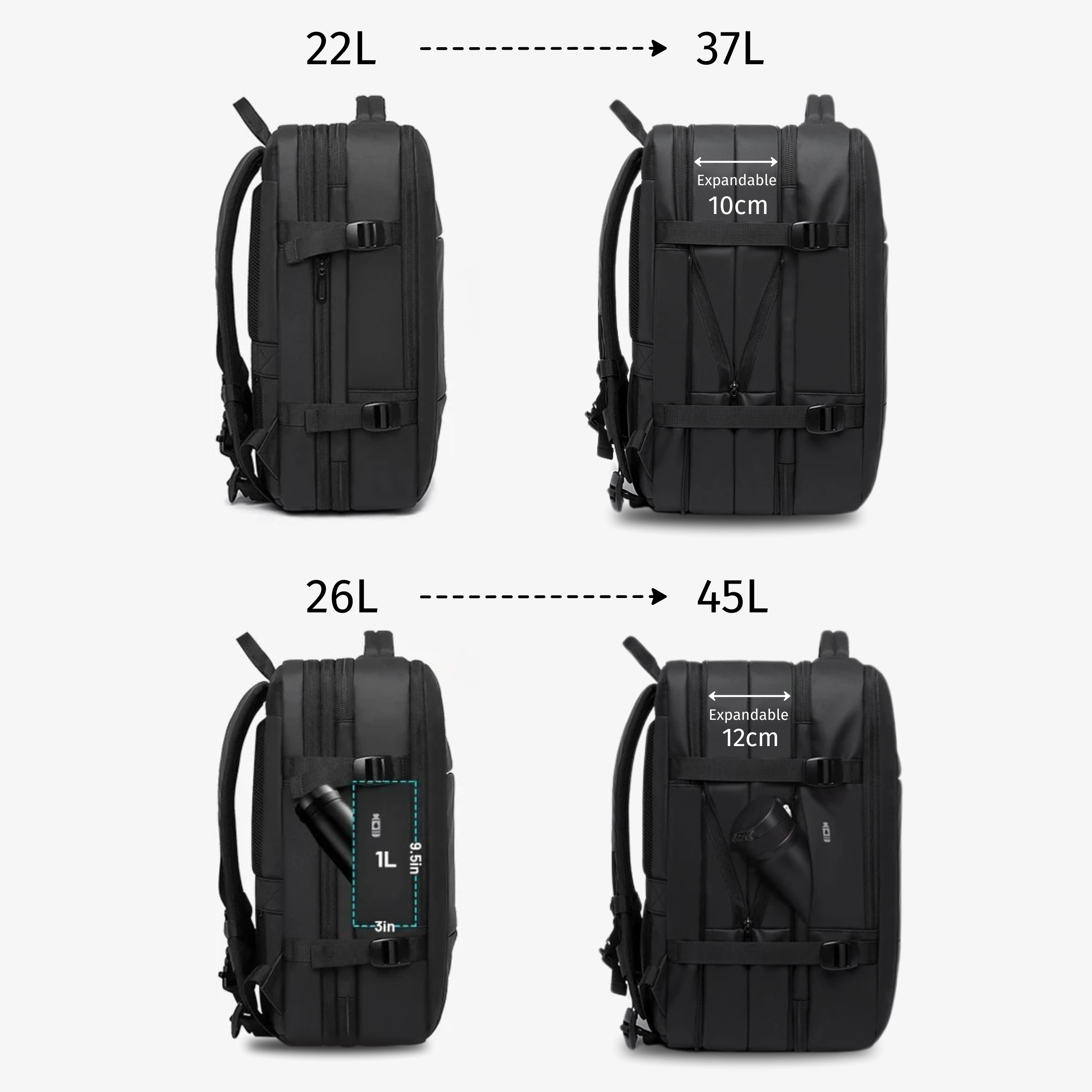 Terraway UK Expandable Travel Backpack EXPANDABLE TRAVEL BACKPACK