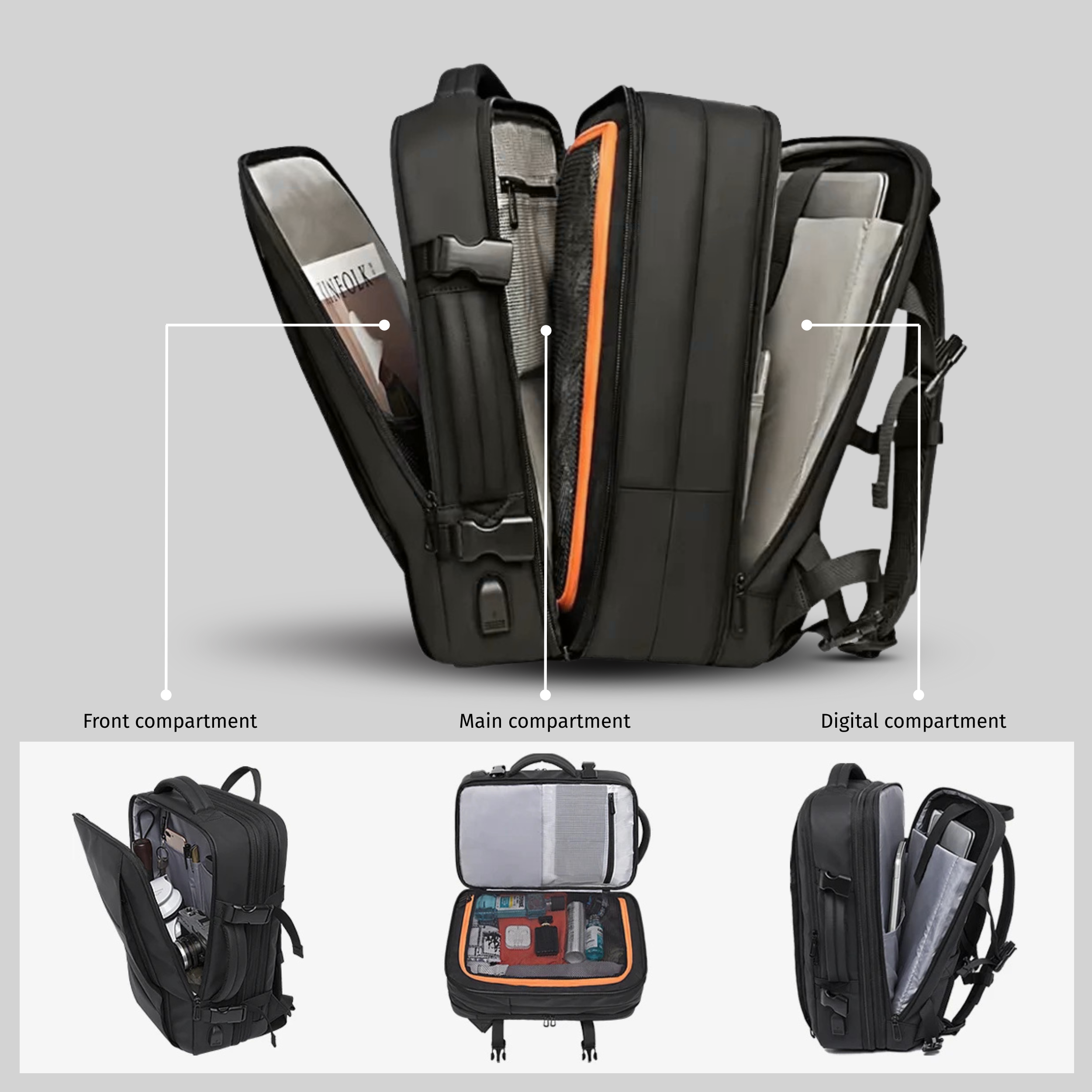 Terraway UK Expandable Travel Backpack EXPANDABLE TRAVEL BACKPACK